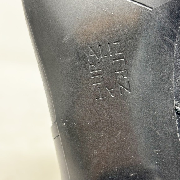 Naturalizer Black Leather Square Toe Block Heel Ankle Boots Women's Size 12M - Picture 9 of 10